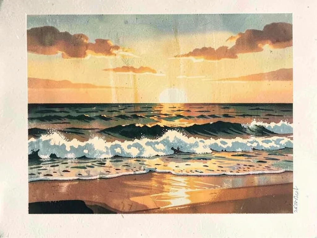 Golden hour seascape