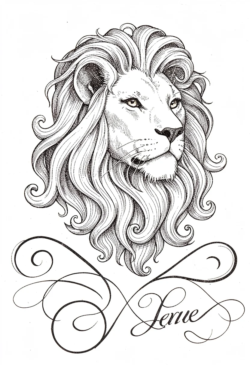 Lion mane curls flourished
