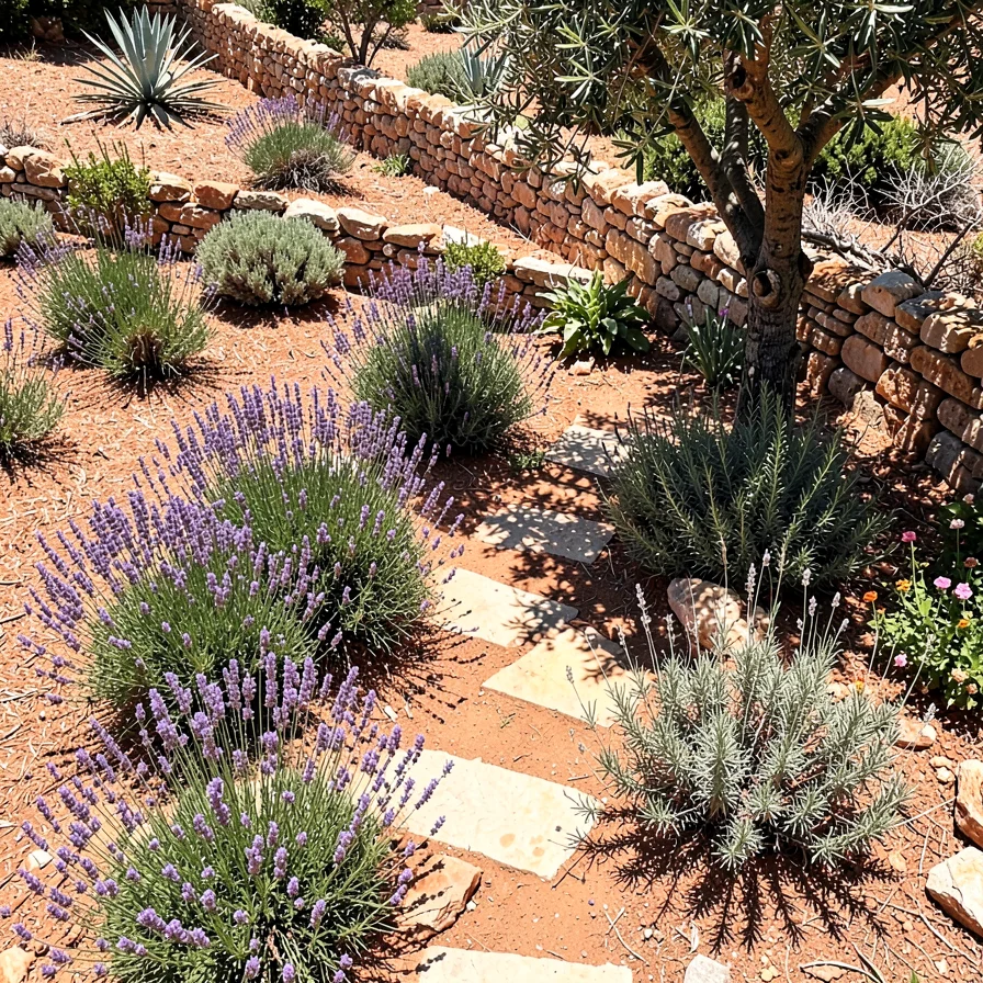 Lavender Border Overhead