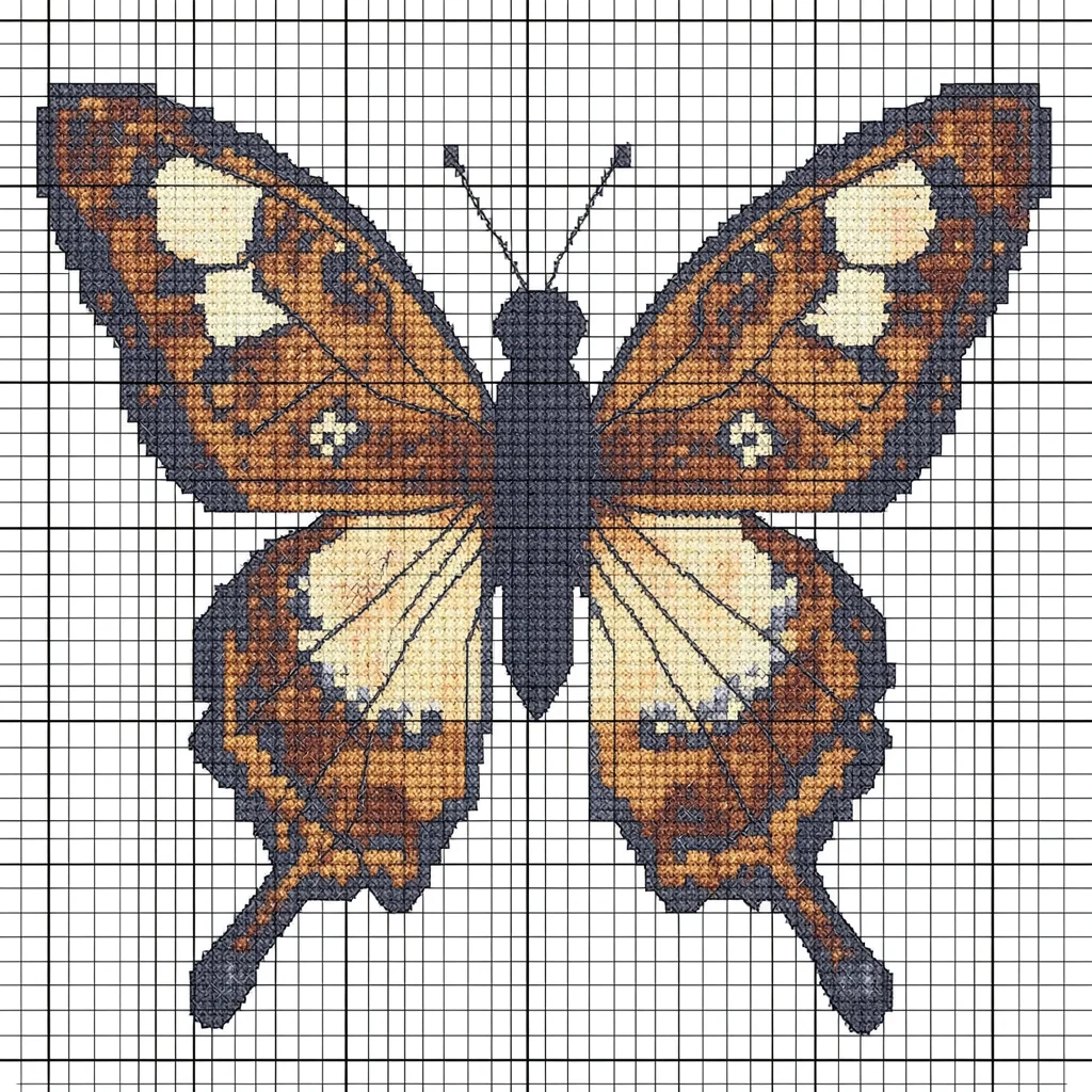 Cross-stitch butterfly