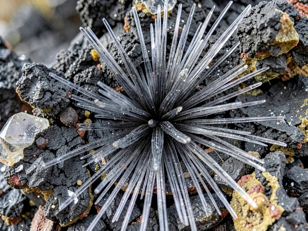Pele's hair cluster of volcanic glass threads