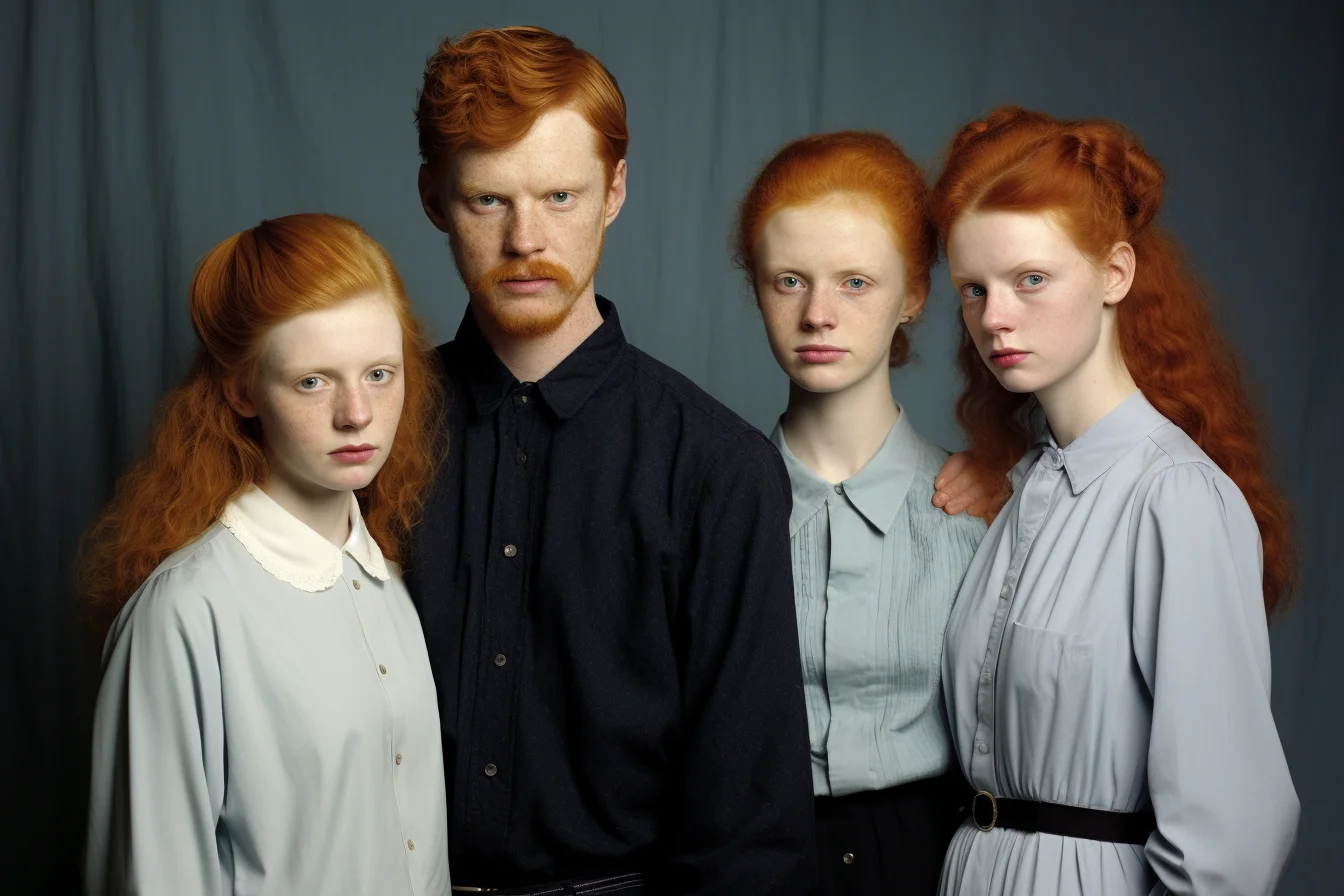 Awkward family photo redheads