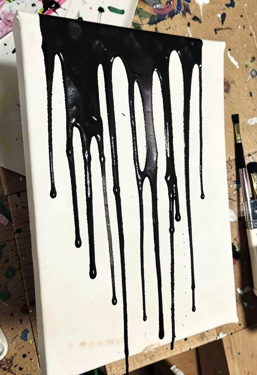Paint canvas drip
