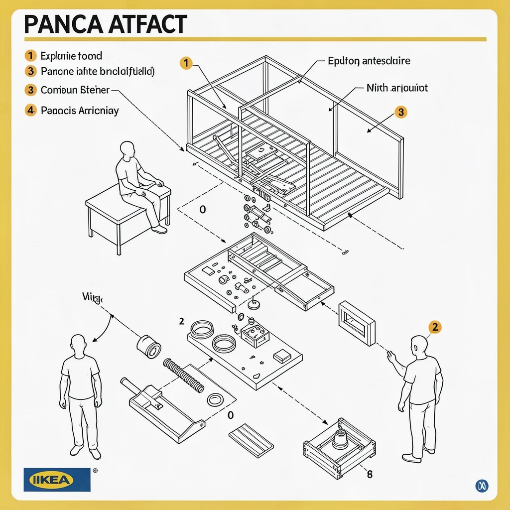 Exploded view of a panic attack with component parts labeled