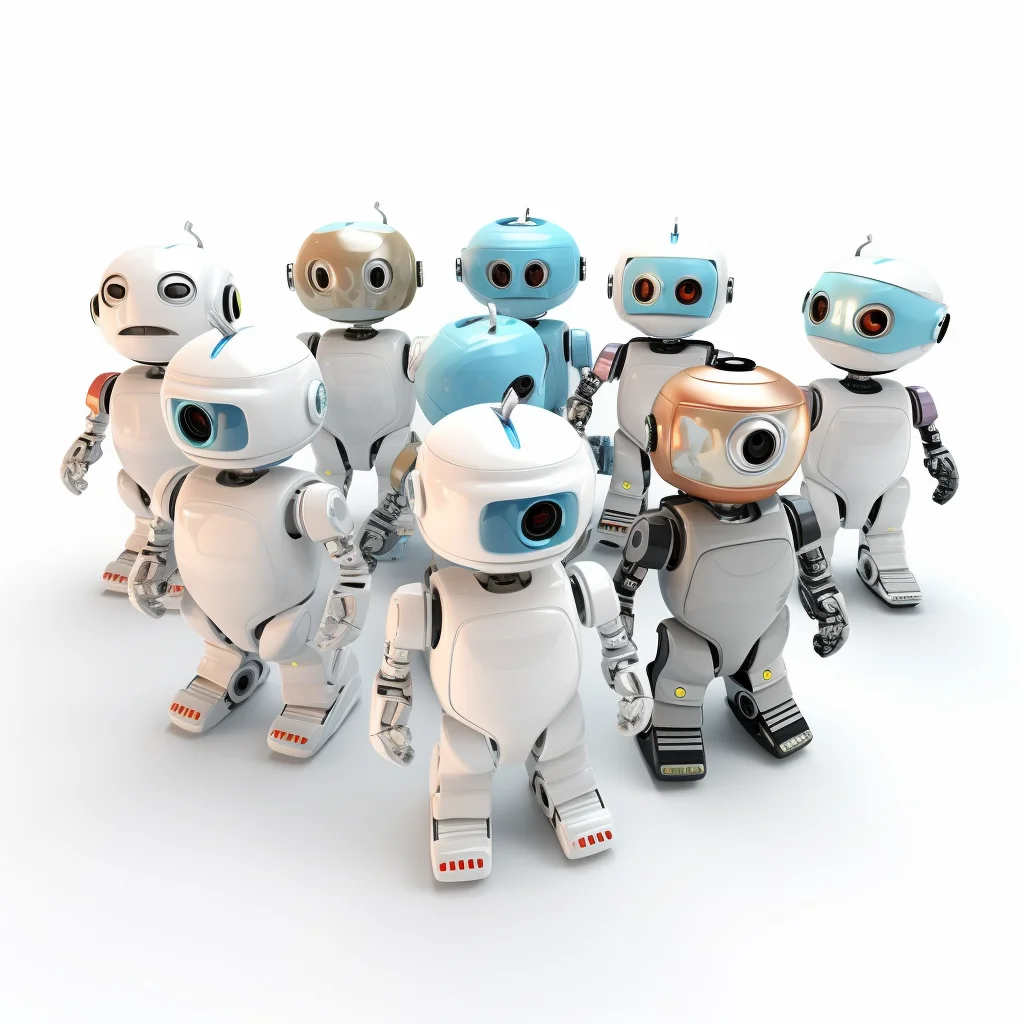 Clean white background 3d plastilina  robot chatbot a