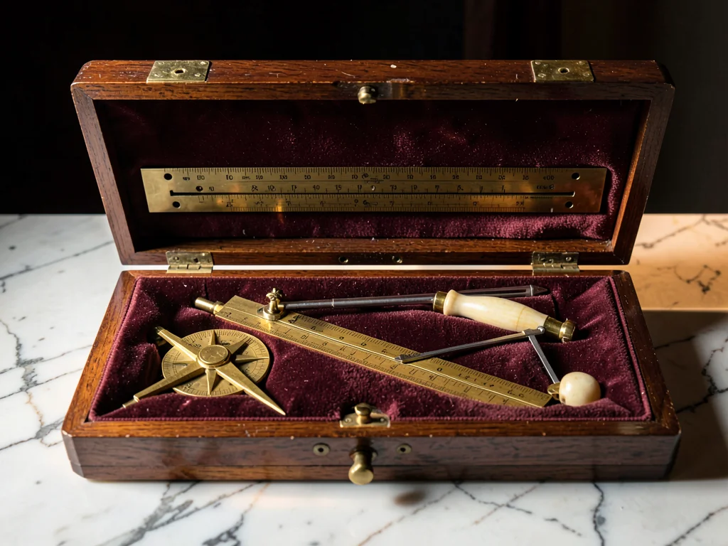 Draughtsman Instrument Set in Velvet Case