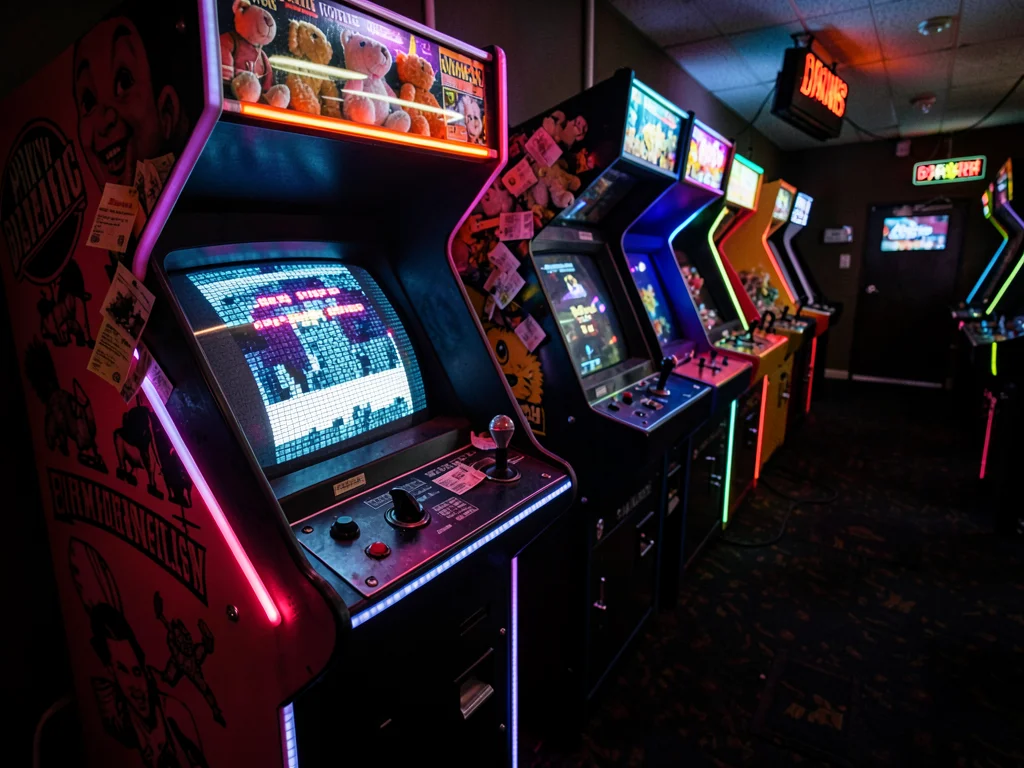 Prize Redemption Counter with Tickets and Prizes