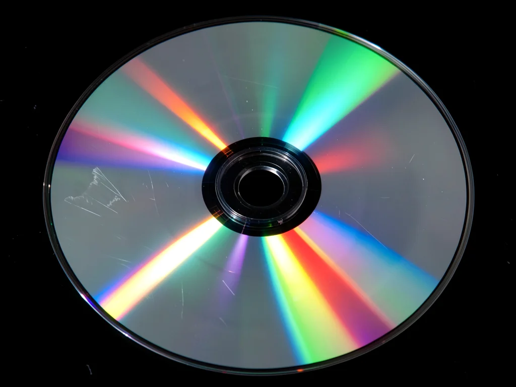 CD surface showing diffraction spectrum