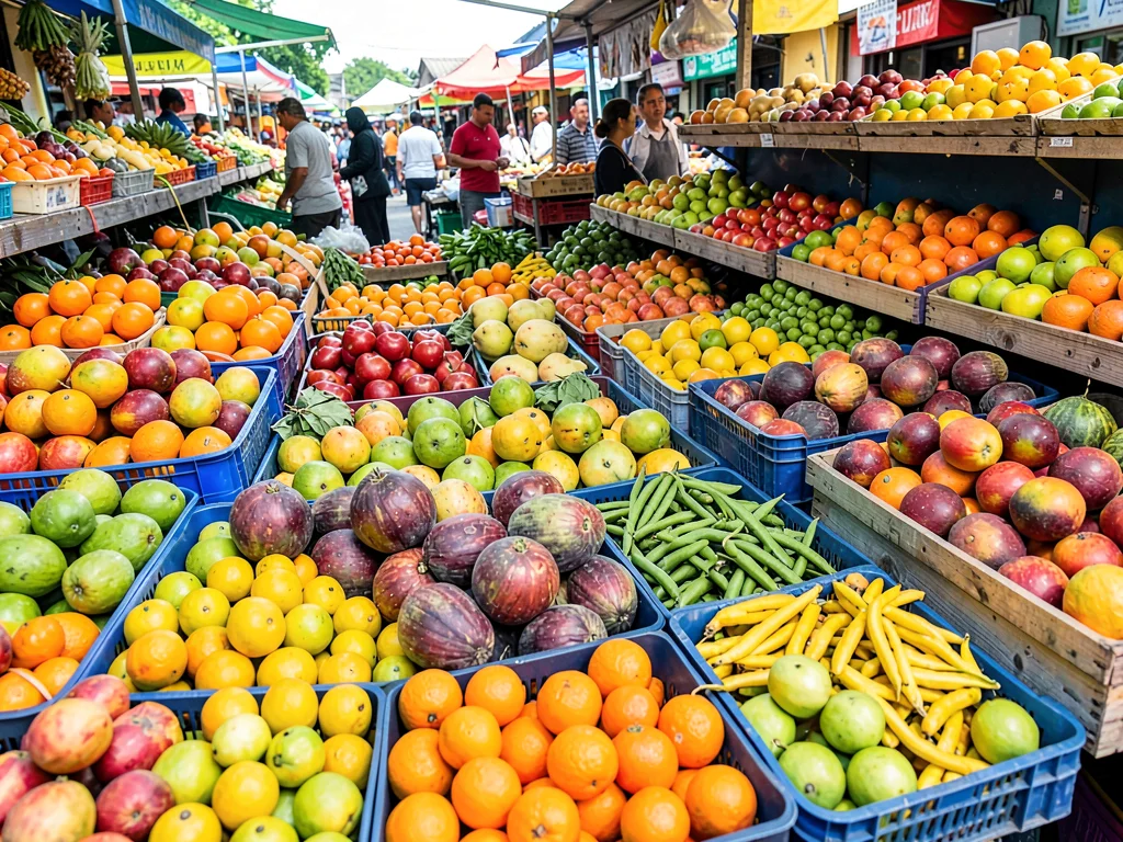 Fruit market color abundance