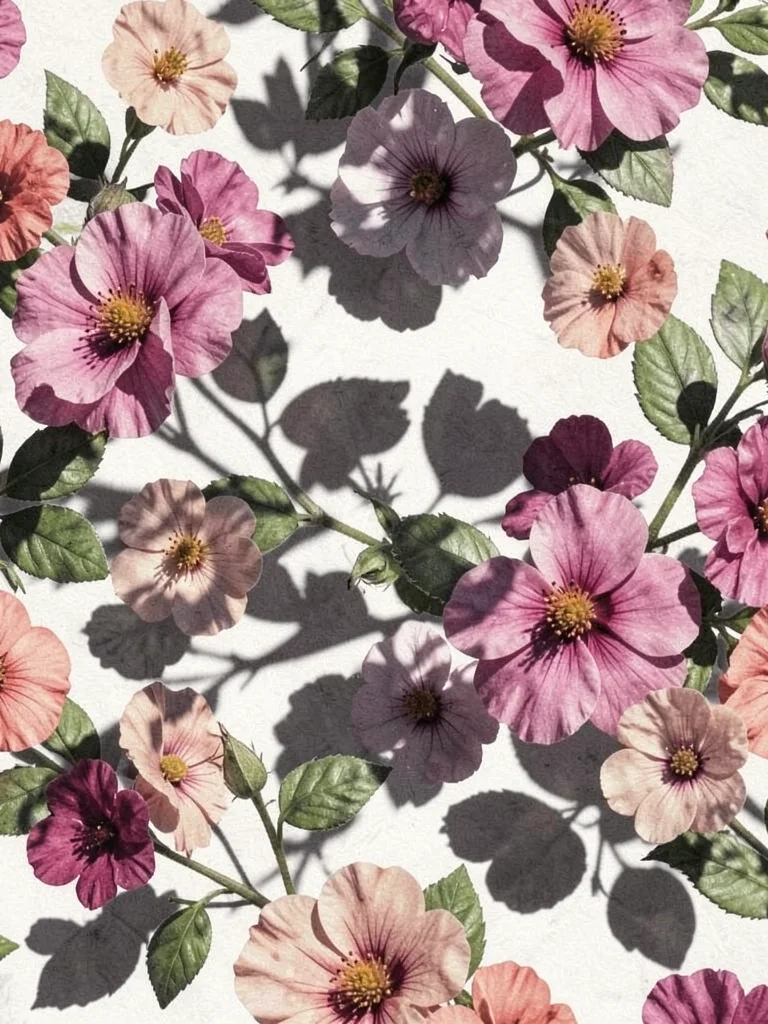 Flower shadow print