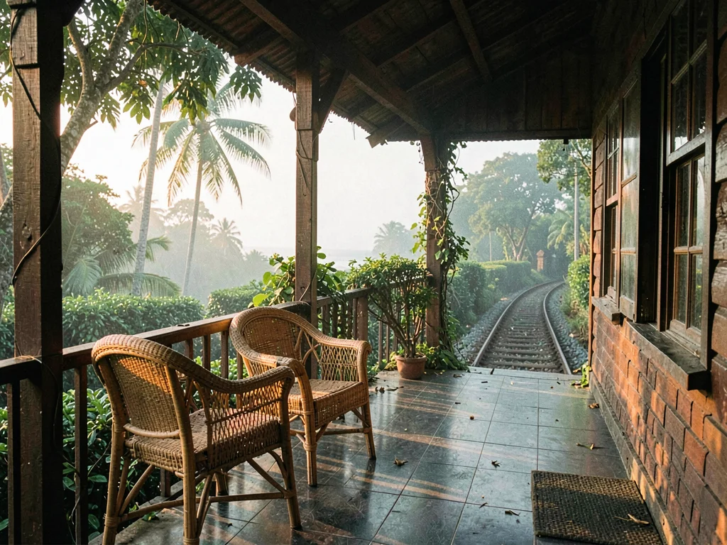 Tea estate bungalow veranda