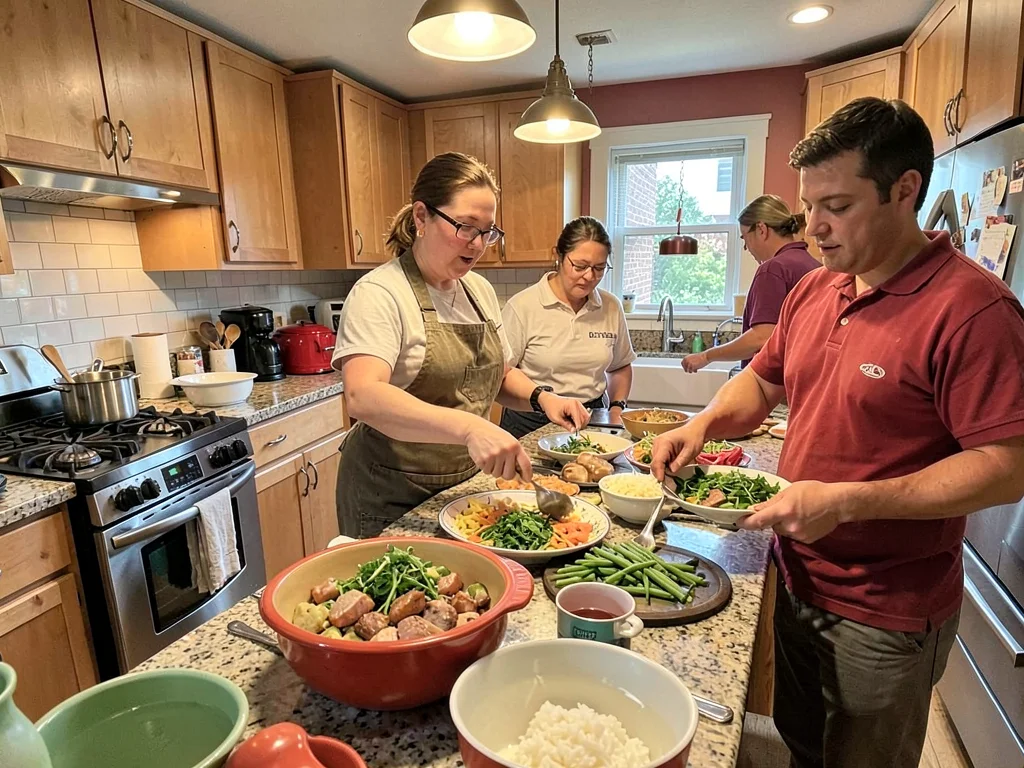 Kitchen during dinner rush