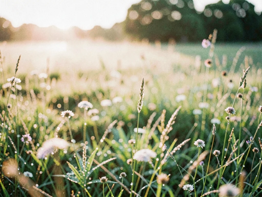 Morning meadow soft with dew