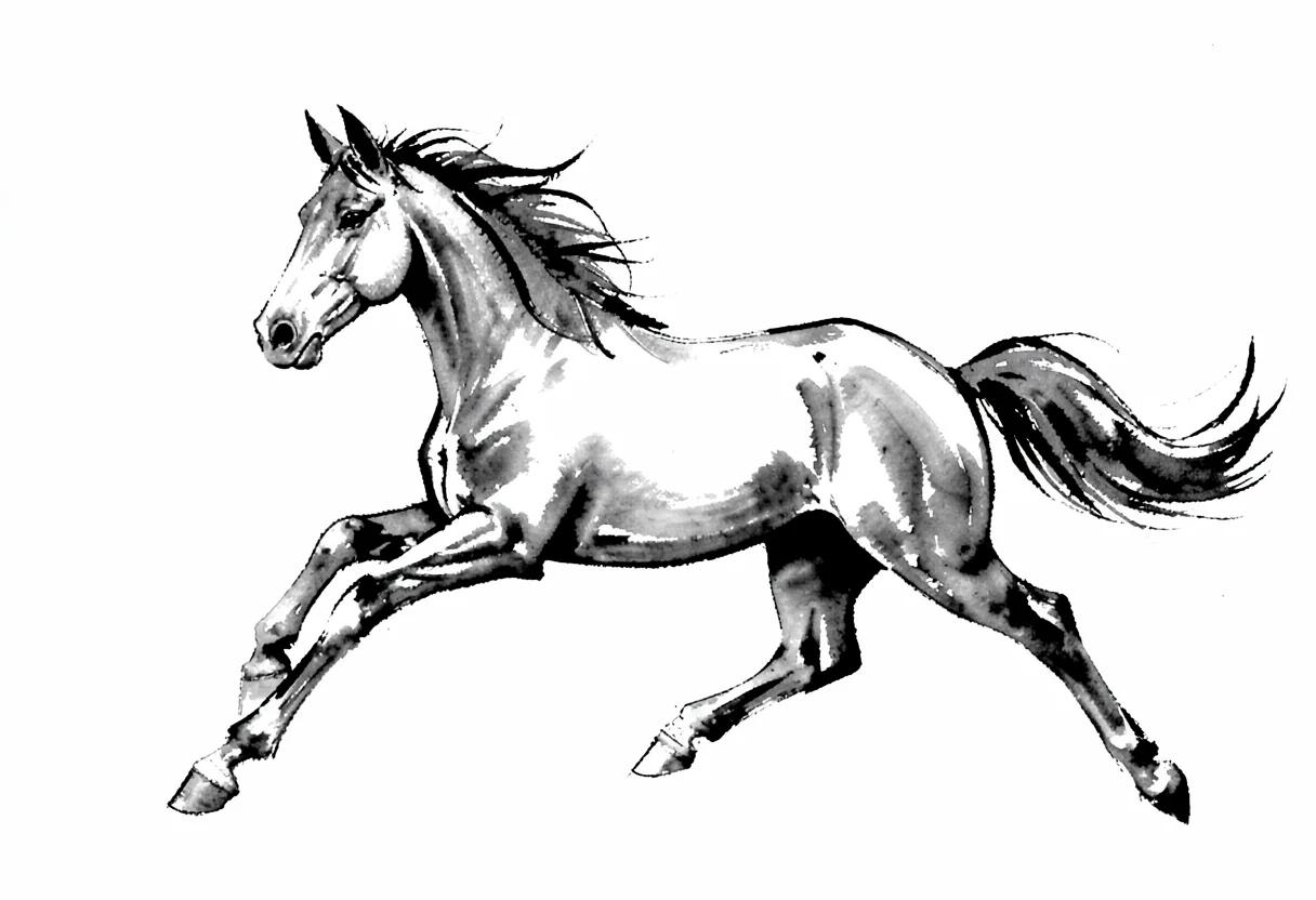 Running horse single stroke