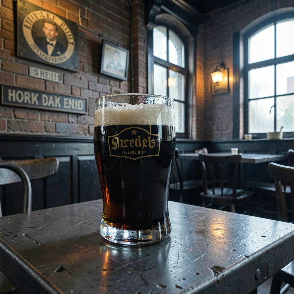 Through Sheffield steel vision, forged metal consciousness, A pint of dark stout