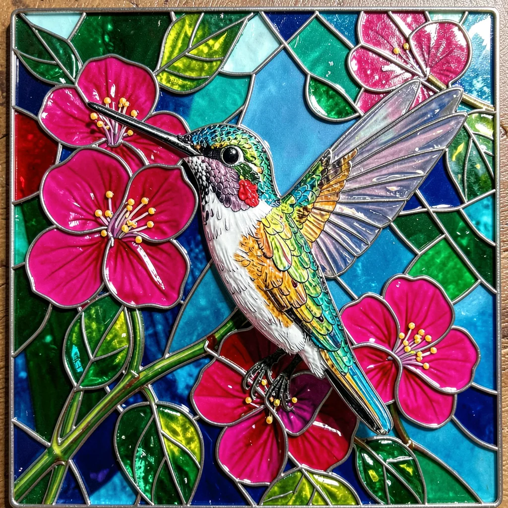 Cloisonne hummingbird