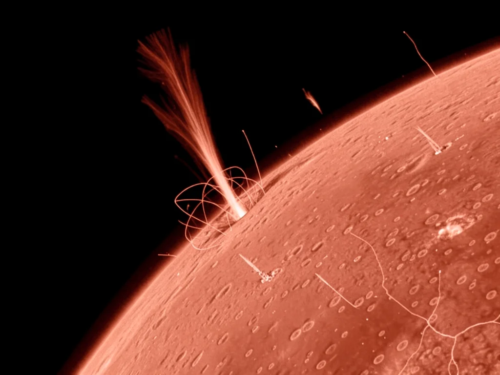 Prominences in emission: detached prominence floating above limb, magnetic cage 