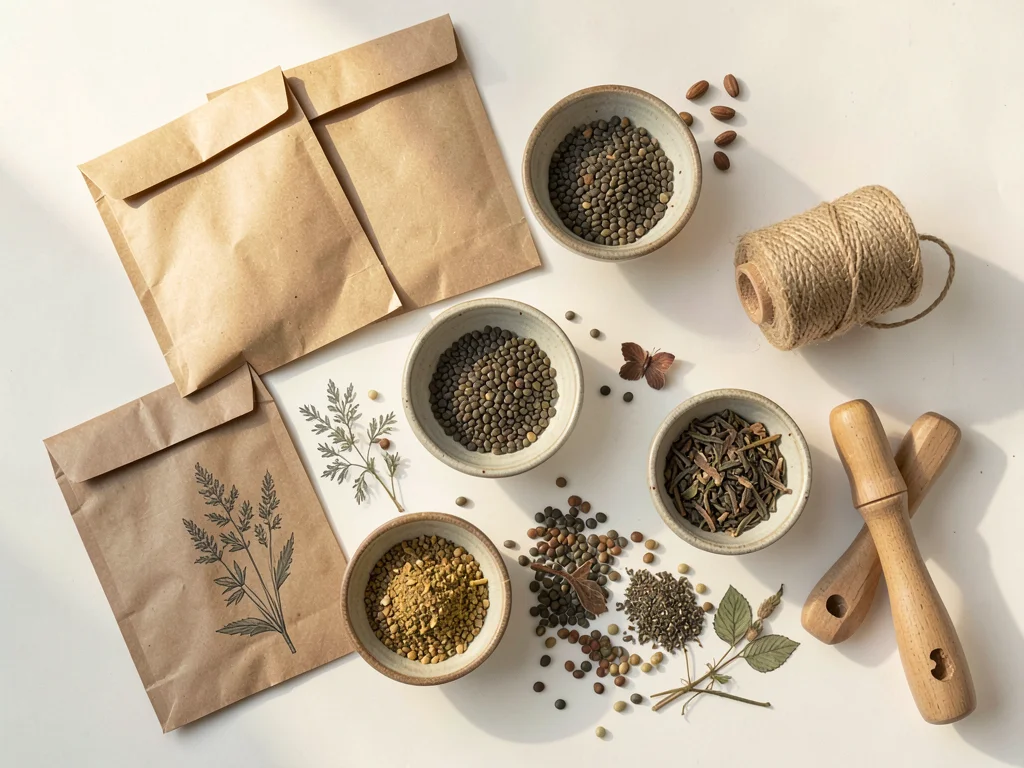 Seed Starting Supplies Flat-Lay
