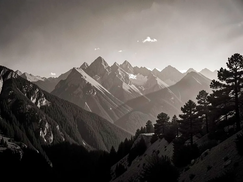 Mountain scene infrared