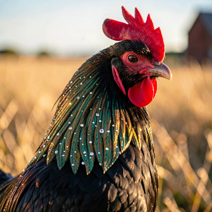 Rooster Hackle Portrait