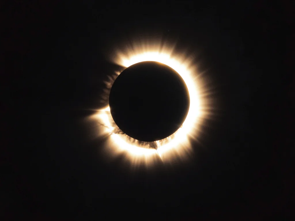 Eclipse with corona as sole light