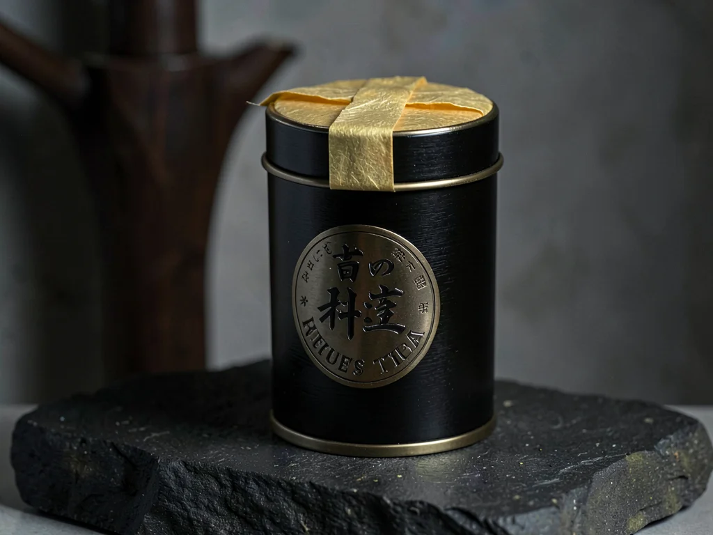 Matcha Ceremonial Tin Lacquer Washi Sleeve
