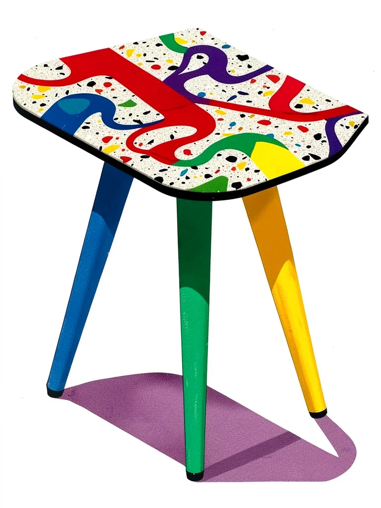 Memphis eighties asymmetric table