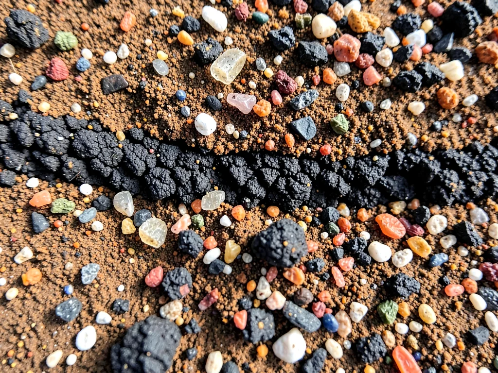 Heavy mineral concentration creating dark band