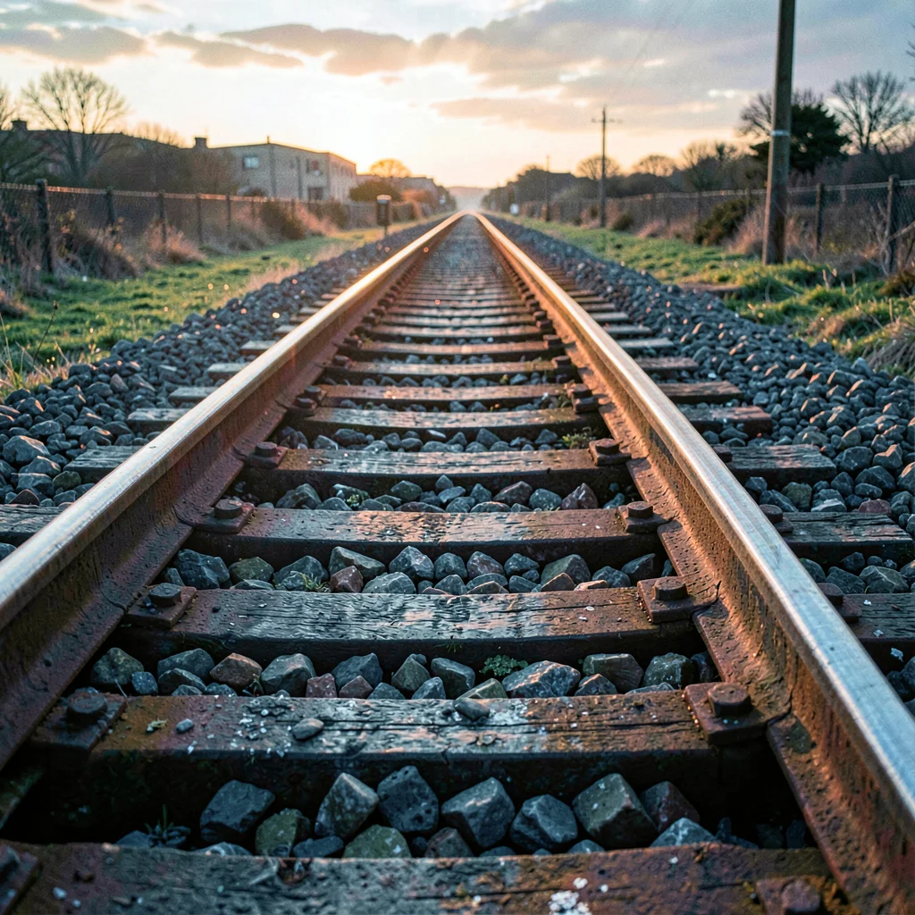 Through Sheffield steel vision, forged metal consciousness, Railway tracks conve