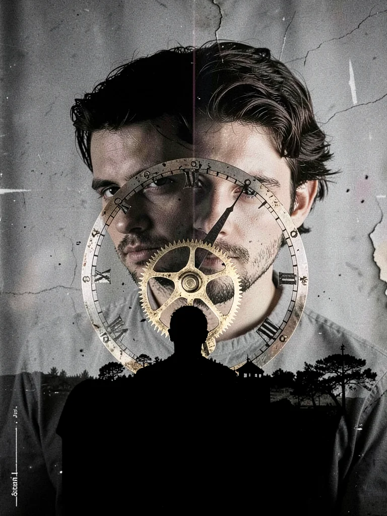 Clock mechanism through portrait