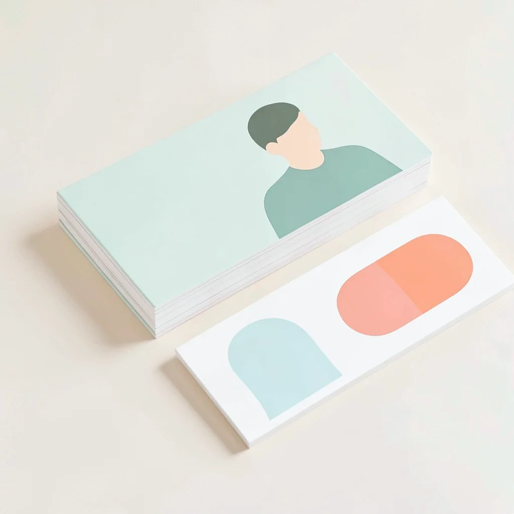 Tight crop of a contact-record card stack showing two stacked profile tiles and 