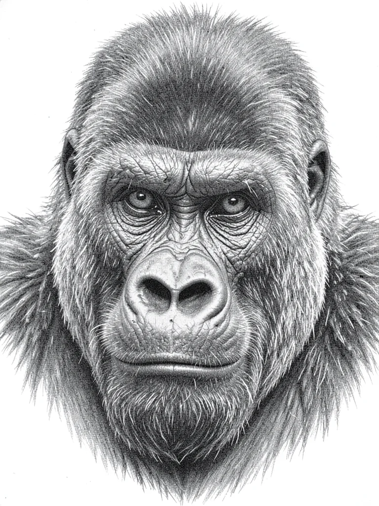 Gorilla portrait with soulful eyes