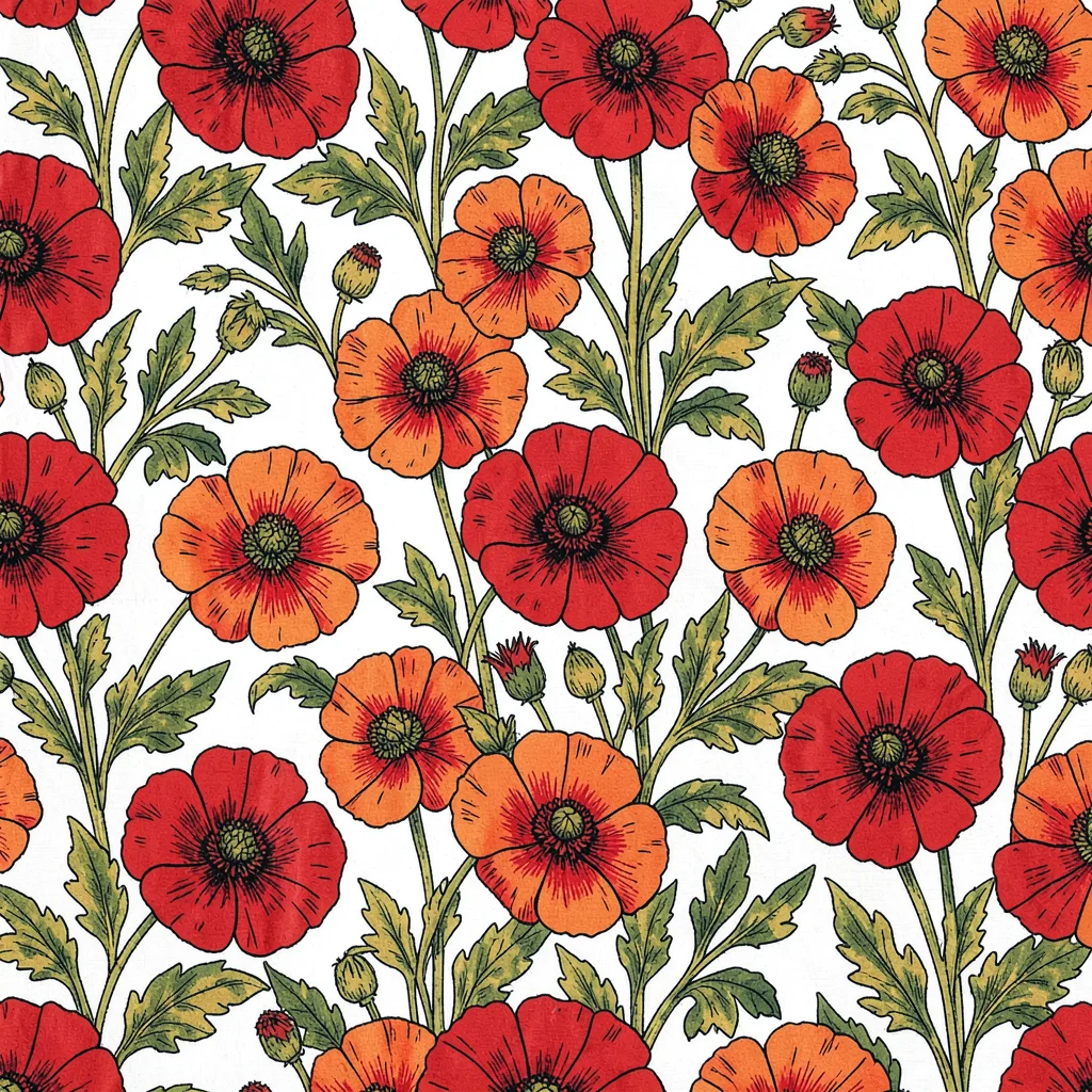 Marimekko poppy red orange