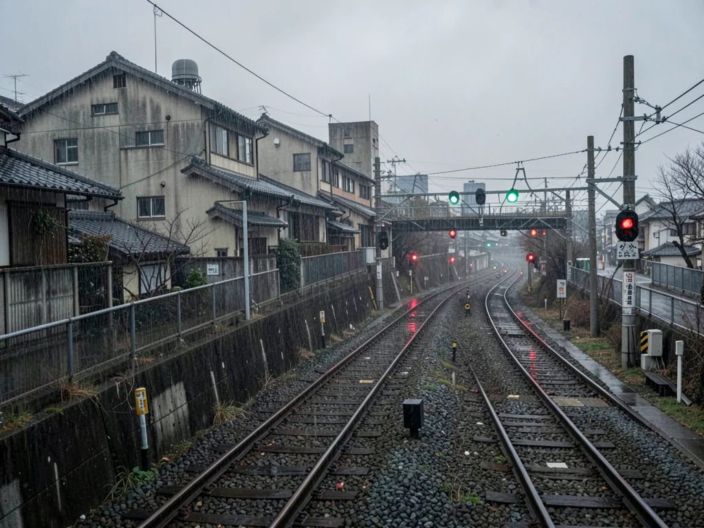 Bridge overlooking rail yard