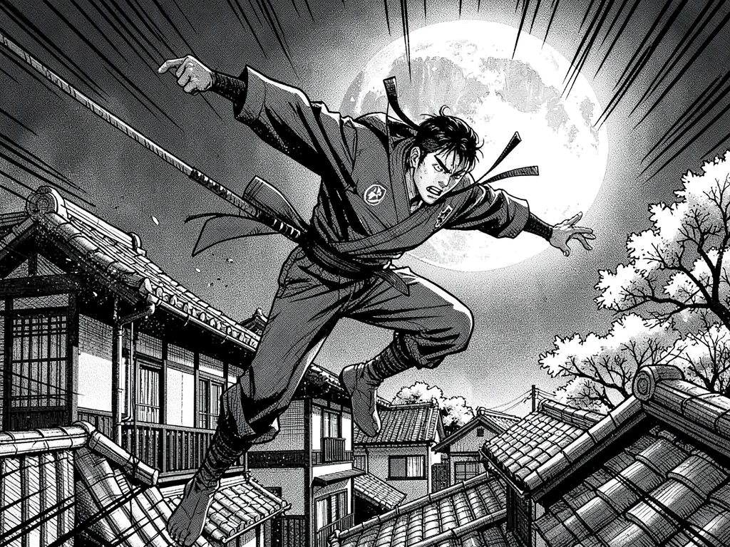 Ninja rooftop leap