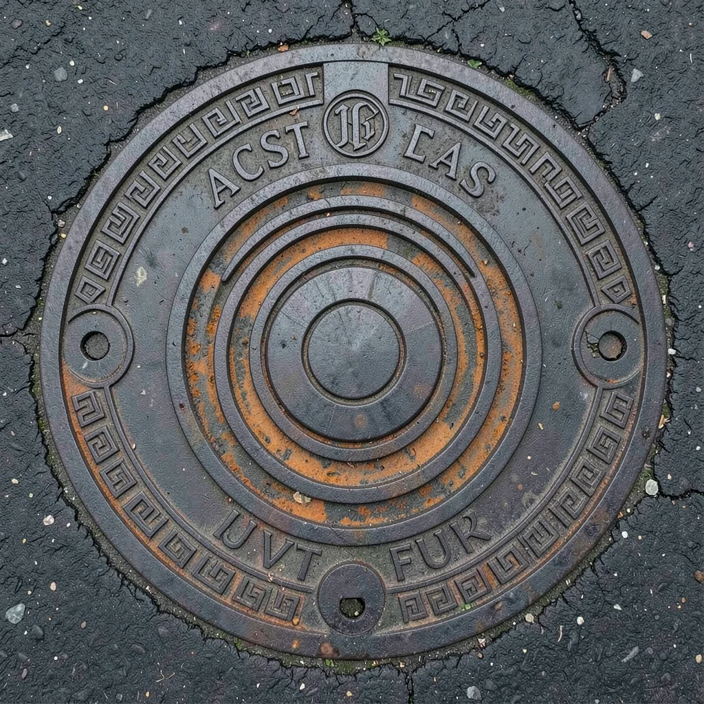 Concentric Ring Pattern Manhole Cover
