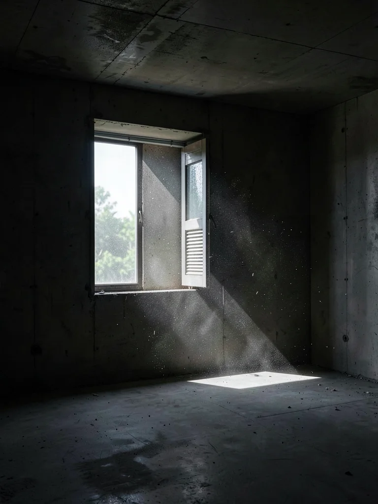 Single Beam from Broken Shutter