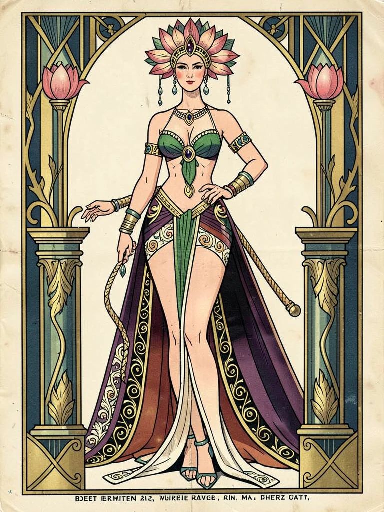 Cleopatra asp lotus headdress