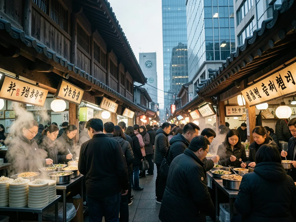 Gwangjang Market lunch crowds