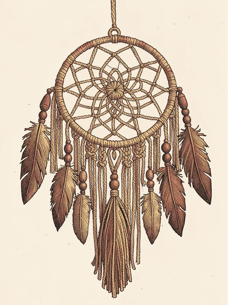Macrame dreamcatcher