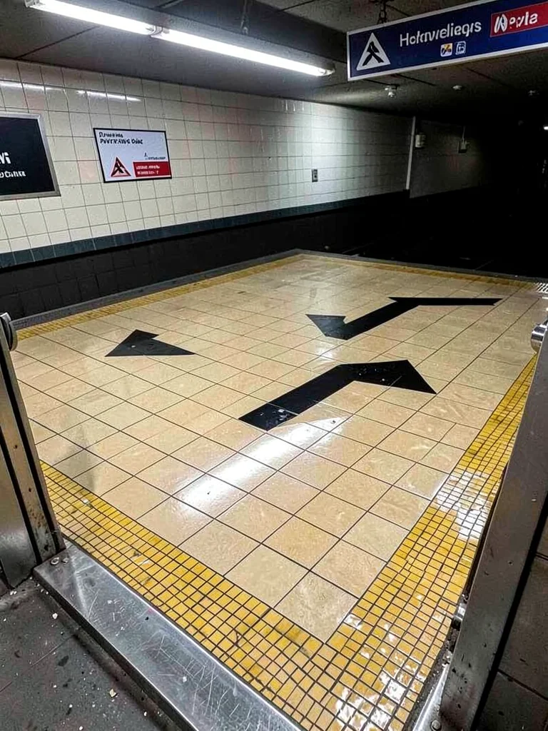 Turnstile Floor Tile Arrow Mosaic