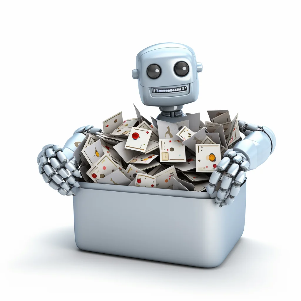 3d plastilina empty inbox  a robot would like to chat