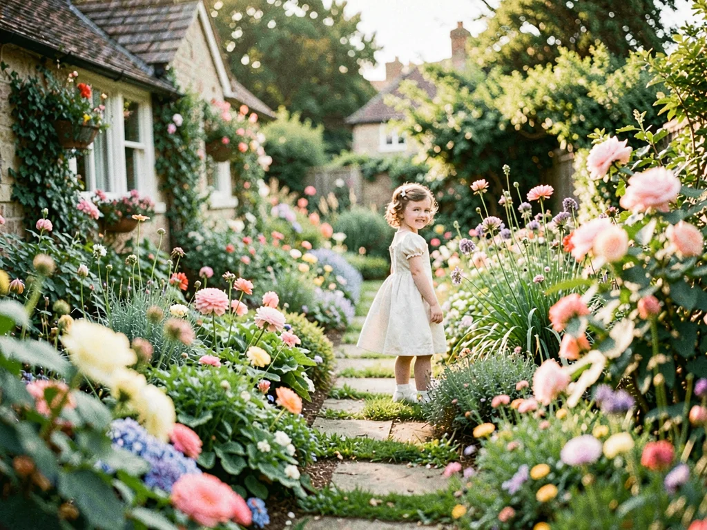 Cottage garden soft and abundant