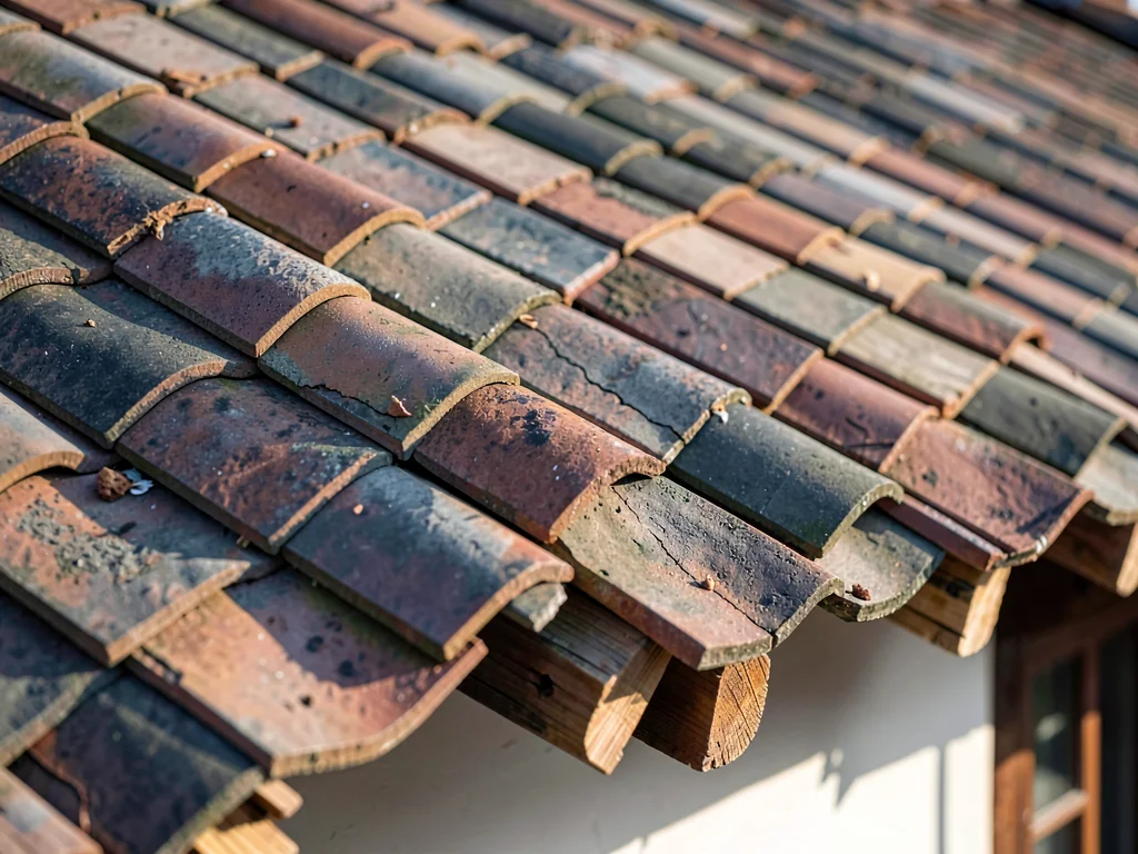 Roof tile overlap pattern