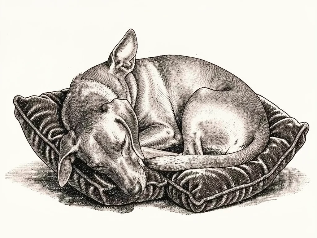 Sleeping greyhound