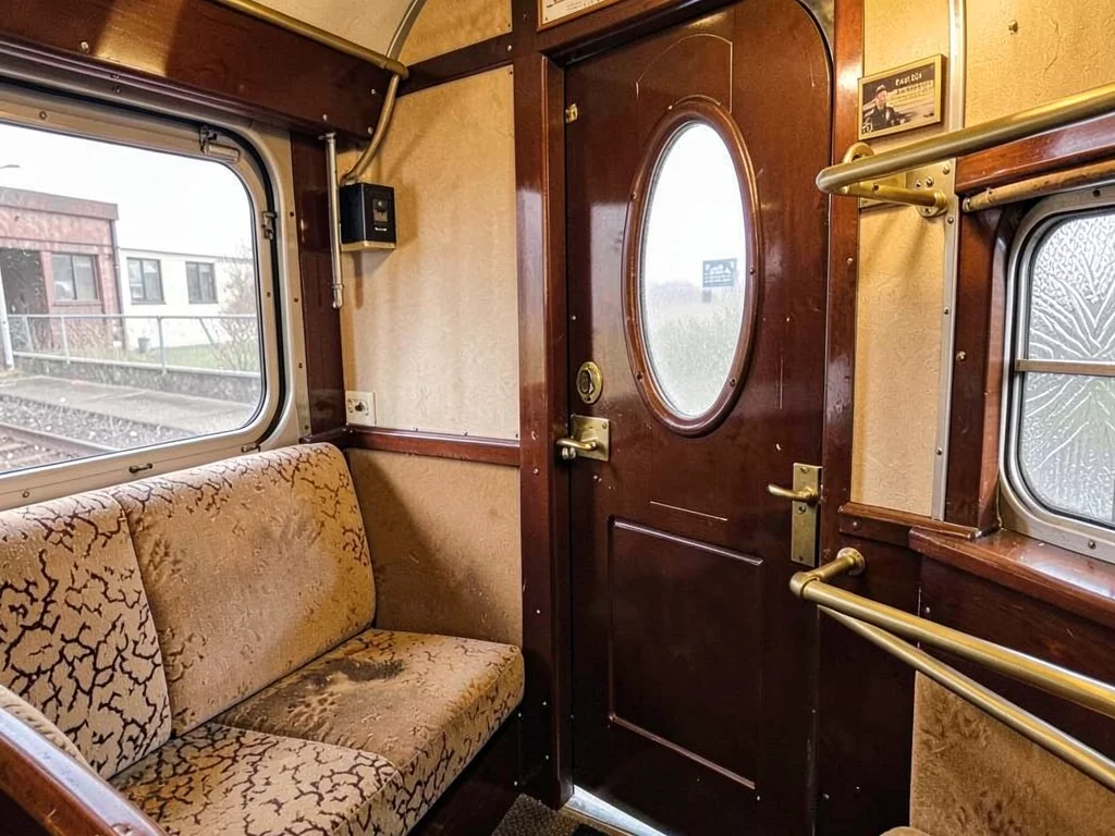 Railway Sleeping Car Corridor Door Brass