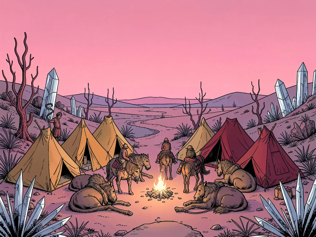 Evening Camp on the Desert