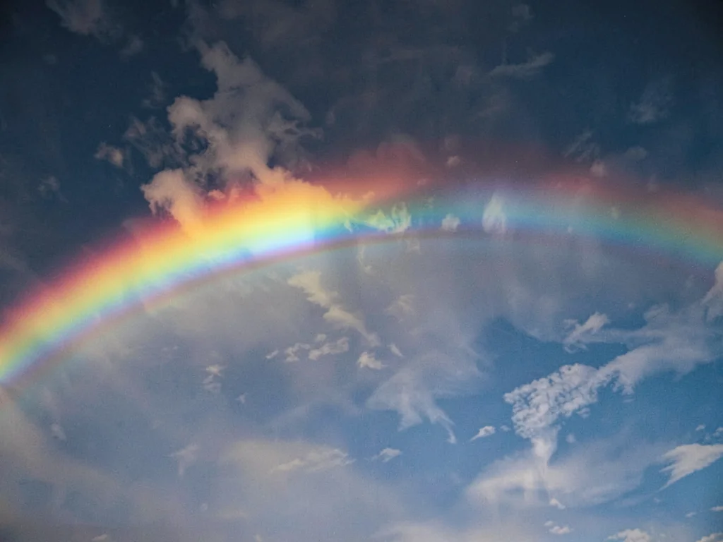 Rare circumhorizontal arc showing spectral colors