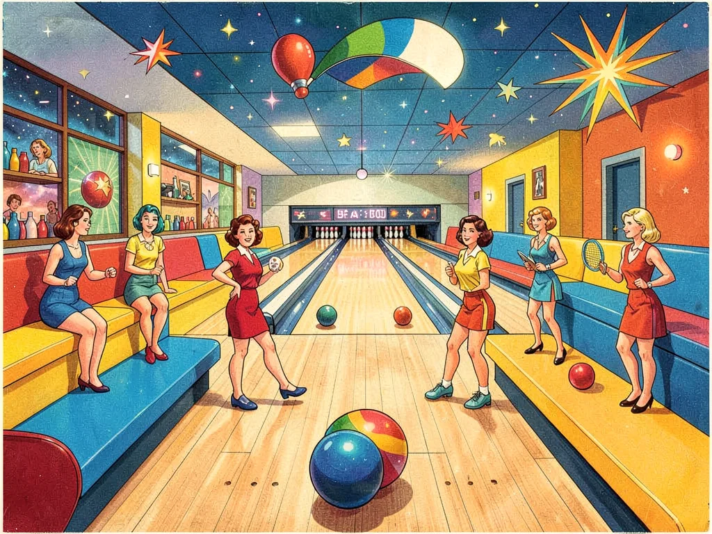 Atomic age bowling alley