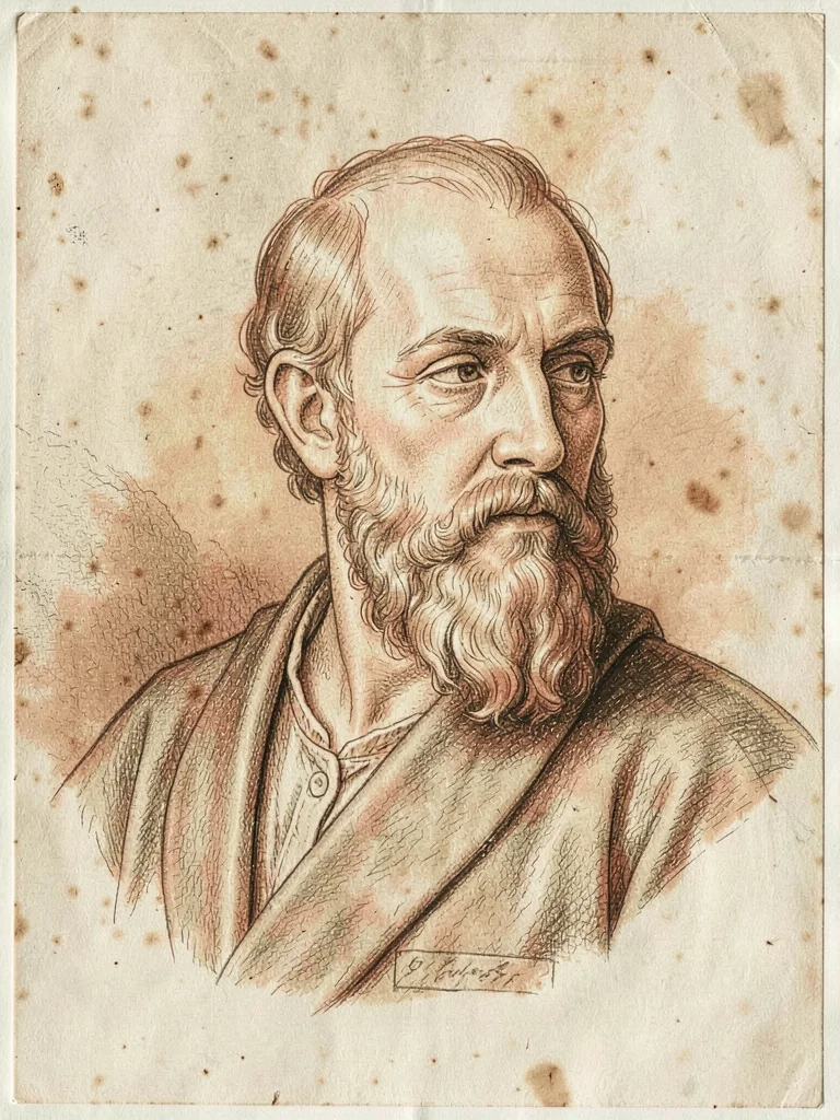 Bearded man portrait bust